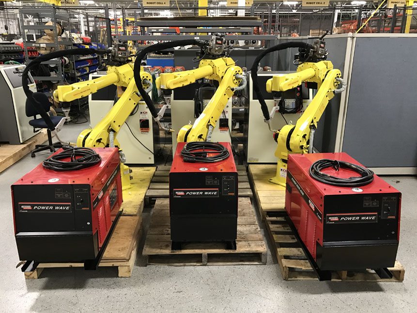 Fanuc 120iB Row with Lincoln Electric Welders