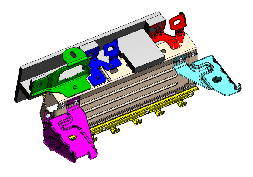 Air Bag Canister CAD Drawing Using Spot Welding Robot